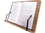 Waoho Supporto Per Libri, Scaffale Per Libri In Bambù, Supporto Pieghevole Per La Lettura, 4 Angoli Regolabili, Supporto Per Ipad In Bambù, Supporto Per Libri E Libri Di Cucina
