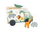 Small Foot - Set Di Forme In Legno Jeep Safari, 6Dlg.