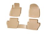 Tappetini In Gomma 3D Per Ford Fiesta Vi | 2008-2017 | Tipo JA8 | Beige Con Bordo