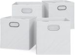 Vicco Scatola Pieghevole , 30 X 30 Cm Set Di 4, Bianco