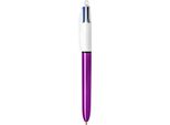 Bic 951351 Biro Retrattile 4Colours Shine, Larghezza Linea: 0,32 Mm