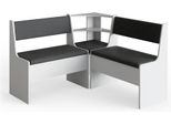 Vicco Gruppo Panca Ad Angolo Roman, 120 X 120 Cm Senza Tavolo, Bianco/Antracite