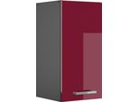 Vicco Pensile Da Cucina R-Line, 30 Cm, Rosso Lucido/Antracite