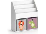 Vicco Libreria Bambini Luigi, 72 X 79 Cm Con 2 Scatole Pieghevoli Opt.3, Bianco