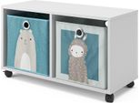 Vicco Libreria Bambini , 72 X 42.4 Cm Con 2 Scatole Pieghevoli, Bianco