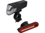 Fischer 50647 Set Di Luci Per Bicicletta A Led Fischer A Batteria, 80 Lux
