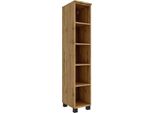 Regal Welltime "Chicago", Braun (Wotaneiche), B:25Cm H:130Cm T:35Cm, Holzwerkstoff, Regale, Regal