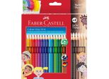 FABER-CASTELL 112819 FABER-CASTELL Colour Grip Skin Tones Buntstifte Farbsortiert, 24 St.