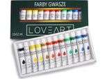 Loveart Set Di Colori A Guazzo 12 Tubi X 12 Ml Set Di Colori A Guazzo Set Di Colori Artistici