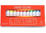 Loveart Colori Ad Olio 12X12Ml Spatole Per Pittura 5 Pezzi