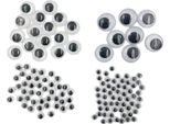 Occhietti Wiggly In Plastica Occhietti Googly Craft Bambole Autoadesive 130 Pz.