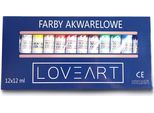 Loveart Colori Ad Acquerello 12X12Ml Spatole Per Pittura 5 Pezzi