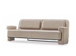 Divano Relax Design Divano Imbottito Tre Posti Xxl Grandi Divani Beige 223Cm