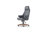 Sedia Direzionale Chesterfield Classica Nera Con Rotelle Ufficio Studio Legno