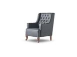 Poltrona Chesterfield Nera Poltrona A 1 Posto Bottoni In Pelle Legno Morbido