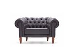 Poltrona In Pelle Divano Imbottito Seduta Chesterfield Divano A 1 Posto
