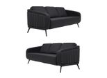 Set Di Divani Divano Imbottito Moderno Set 3+3 Posti Design Divani Imbottiti In Pelle