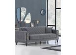 Divano Moderno Grigio A Tre Posti Divano Imbottito Mobili Tessili Design Mobili Soggiorno