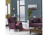Poltrona Viola Soggiorno Arredamento Design Mobili Imbottiti Poltrona Moderna Imbottita