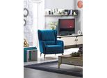 Poltrona Di Design Blu Arredo Soggiorno Moderno Arredo Di Lusso Seduta