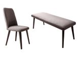 Legno Completo 2Pcs Design Sedia Panca Arredamento Mobili Moderni Panche