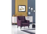 Soggiorno Viola Poltrona Imbottita Tessile Mobili Di Design Seduta Poltrona Imbottita Tessile