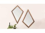 Specchio Moderno 2X Specchio Da Parete Arredamento Cornice In Legno Mobili Di Lusso