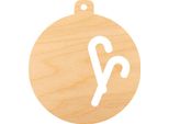 Ciondolo Ornamentale In Legno 6 Cm - Bastoncini Di Natale