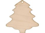 Albero Di Natale In Legno A Decoupage - 12 Cm