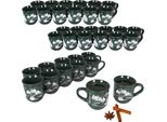 36X Tazze Di Vin Brulè 0,2L Verde Natale Paesaggio Ceramica Tazze Di Vin Brulè Calibrato