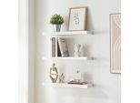Mensola A Muro 'Stranda' Set Di 3 60 X 20 X 4 Cm Bianco
