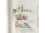 Mensola A Muro 'Stranda' Set Di 3 80 X 20 X 4 Cm Bianco