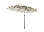 Angel 270 X 460 Cm Ombrellone Doppio In Alluminio Ombrello Da Mercato Ombrellone Da Giardino Ombrellone Da Patio Protezione Solare UV50+, Bianco