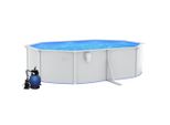 Vidaxl Piscina Con Filtro A Sabbia 490X360X120 Cm