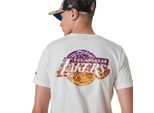 T-Shirt Uomo T-Shirt New Era Nba Team Water Print La Lakers Bianco - Xl