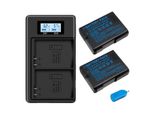 Batteria Nikon EN-EL14, Caricatore Doppio Lcd, Compatibile Con D3100 D3200 D3300 D5100 D5200 D5300 P7000 P7800, 2 Batterie E Caricatore
