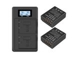 Batterie NP-W126, Capacità 1200Mah, Doppio Caricatore Lcd, 2 Pezzi E Caricatore