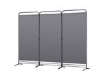 Angel Living 3 Pezzi Schermo 243 X 180 Cm Tessuto Parete Divisoria Camera Balcone Privacy Schermo Pieghevole Grigio