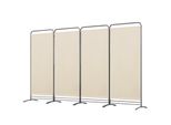 Angel Living 4 Pezzi Schermo Pieghevole 324 X 180 Cm In Tessuto Parete Divisoria Camera Balcone Privacy Schermo Pieghevole Beige