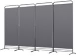 Angel Living Paravento 4 Pezzi 324 X 180 Cm In Tessuto Divisorio Per Ambienti Parete Divisoria Balcone Privacy Paravento Pieghevole Grigio