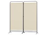 Angel Living Paravento 2 Pezzi 162 X 180 Cm In Tessuto Divisorio Per Ambienti Parete Divisoria Balcone Privacy Paravento Pieghevole Beige