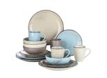 Set Di Stoviglie In Ceramica, Adatto Al Microonde, Design Dipinto A Mano, 16/32/48 Pezzi, Set Da 16 Pezzi