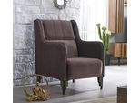 Soggiorno Poltrona Marrone Design Poltrona Imbottita Seduta Arredamento Moderno