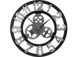Orologio Da Parete Industriale - Orologio Da Parete Xl Grande 45 Cm - Retrò - Ruote Dentate - Numeri - Argento