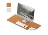 Tappetino Da Scrivania - Tappetino Per Mouse Xxl - 90 X 40 Cm - Bifacciale - Marrone E Grigio