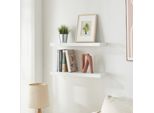 Mensola A Muro 'Stranda' Set Di 2 60 X 20 X 4 Cm Bianco