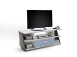Tv-Bank Fmd "Nona", Bunt (Sandeichefarben, Abgesetzt Blau, Lavafarben), B:135Cm H:52Cm T:50Cm, Sideboards
