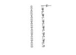 Paar OhrhäNger Dkeniz "925/- Sterling Silber Rhodiniert GläNzend 5Cm Zirkonia Weiß", Weiß (Weiß, Weiß), Ohrringe, Damen, One-Size, Silber 925 (Sterlingsilber)