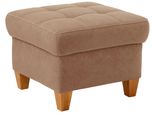 Hocker Home Affaire "Earl", Braun (Schoko), B:58Cm H:46Cm T:58Cm, Struktur Fein (100% Polyester);Luxus-Microfaser (100% Polyester);Luxus-Microfaser In Lederoptik (100% Polyester), Hocker, Hocker