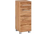 Unterschrank Welltime "Soria", Braun (Eichefarben, Eichefarben), B:30Cm H:84Cm T:35Cm, SchräNke, Unterschrank